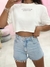 T-shirt Cropped Scary White