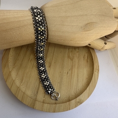 pulseira prata bali 5 pikun 4 coração 1,5 cm x 17 cm