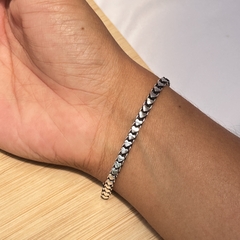 pulseira prata bali coração full / 19cm - comprar online