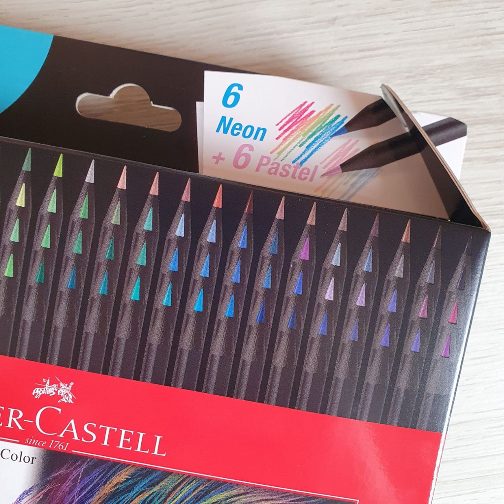 Lapis de Cor 12 Cores Super Soft 6 cores Neon 6 cores Pastel Faber Castell