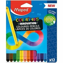 Lápis de Cor 12 cores, Color Peps Infinity Maped
