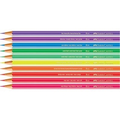Lápis de Cor EcoLápis Neon 10 Cores Faber-Castell - comprar online