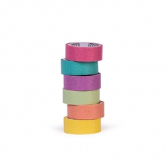 Fita Adesiva - Washi Tape Bls 6 unds (3mx15mm) - Pastel na internet