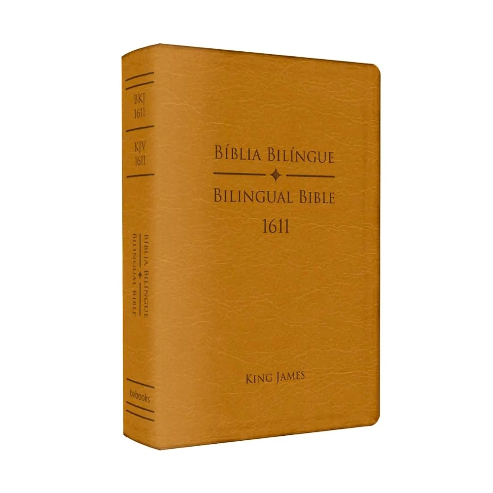 Bíblia Bilíngue Portugês/Inglês, Capa Luxo Preta Tamanho Grande