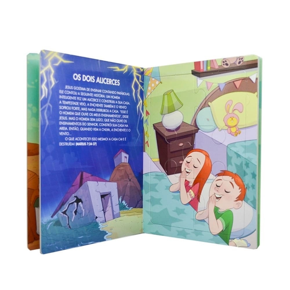 Livro Infantil Aprendendo Com Quebra-Cabeças As Parábolas De Jesus