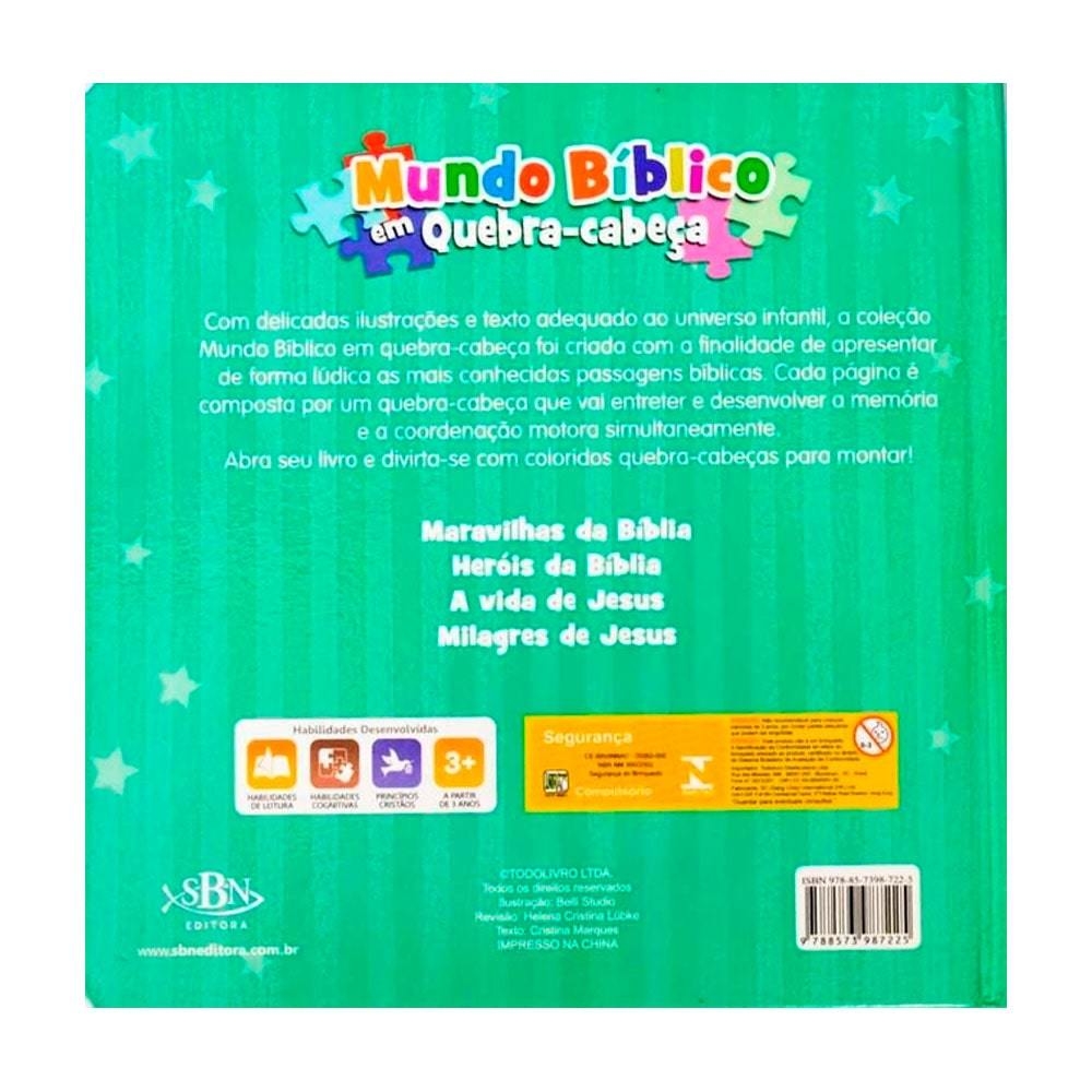 BÍBLIA INFANTIL LIVRO QUEBRA-CABEÇA