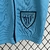 Athletic-Club-Bilbao-Infantil-2023-2024-Castore-camisa-reserva-azul-celeste-LALIGA-Copa-del-Rey-história-tradição-design-inspirador-leões-estádio-San-Mamés-detalhes-significativos-gola-V-azul-marinho-punhos-selo-especial-125-anos-País-Basco-Ikurriña. 