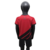Conjunto-infantil-Athletico Paranaense-home-titular-temporada-2023-2024-Umbro-vermelha-preto-faixas diagonais-gola redonda-punhos-escudo-logo-nuca-frase-calção-meiões. 