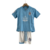  Conjunto-Infantil-Temporada-2023-2024-Adidas-Camisa-Titular-Celta-de-Vigo-Azul-Celeste-Design-Clean-Gola-V-Detalhes-Especiais-Centenário. 