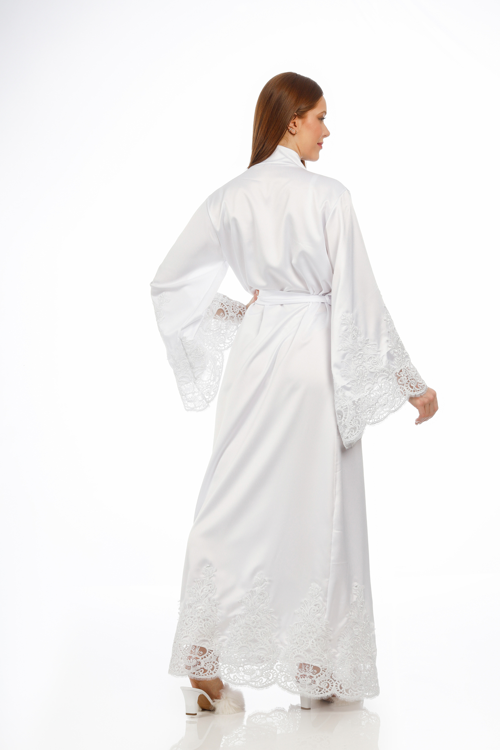 Robe de Noiva Luxo com Renda Bela II - Robes JB