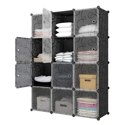 Mueble Organizador 12 Cubos Modular Ropa Juguetes C/puertas