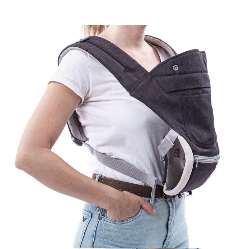 MOCHILA PORTABEBE BY BAG HIPSEAT DELUXE GRIS