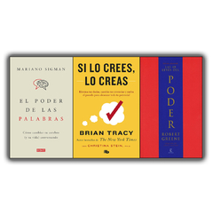 Pack Libros x3 - Poder de las Palabras + Si Lo crees, lo creas + 48 leyes del poder