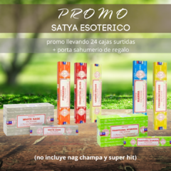 PROMO Satya Esotéricos x 24 unidades + porta sahumerio de regalo (Surtido)