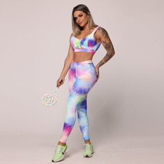 CONJUNTO TOP COM LEGGING PREPPY EMPINA BUMBUM ALGODÃO DOCE EXCLUSIVA - MB Musa Fitness