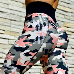 CONJUNTO TOP FAIXA COM LEGGING SLIM EMPINA BUMBUM CAMUFLADO TERRACOTA EXCLUSIVA na internet