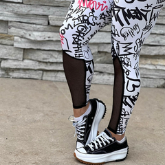 LEGGING RECORTES EM TELA GRAFFITY EXCLUSIVA on internet