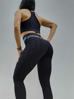 CONJUNTO LEGGING BROCADO GOTA BLACK EXCLUSIVO - MB Musa Fitness