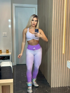 CONJUNTO DEGRADÊ PURPLE LEGGING E TOP EXCLUSIVO