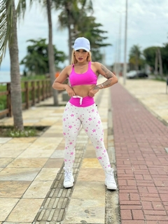 CONJUNTO VÁRIAS ESTAMPAS LEGGING COM CADARÇO FAKE E TOP