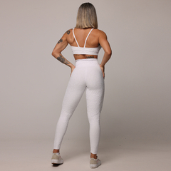 CONJUNTO TOP MOVING COM LEGGING COMUM JACQUARD PERLÊ BRANCO na internet