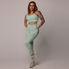 LEGGING HOPE EMPINA BUMBUM JACQUARD SNAKE MENTA en internet