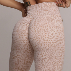 LEGGING EMPINA BUMBUM JACQUARD SNAKE NUDE - comprar online