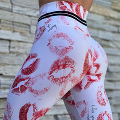 LEGGING COMUM RED KISS WHITE EXCLUSIVA