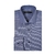 Camisa Mista Prime Azul Escuro com Riscas Punho Simples - Instinto BR | Moda Social Masculina