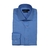 Camisa Fio 80 Azul Quadrados no Próprio Tecido Punho Simples - Instinto BR | Moda Social Masculina