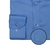 Imagem do Camisa Fio 80 Azul Quadrados no Próprio Tecido Punho Simples