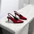 STILETTOS CHER SIMIL CUERO ROJO(PRE VENTA)