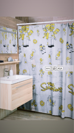 Cortina de Baño Plástica ~ Diseño Simpsons