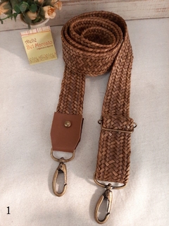Alça para bolsa de crochê trançada CORES 125 x 3,5 cm largura - comprar online