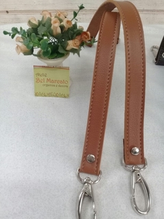 Alça de bolsa couro eco com mosquetões 45 x 2 cm 1 par c/c - comprar online