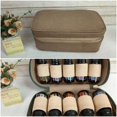 Necessaire para óleos essenciais Doterra com elásticos internos rt - Ateliê Bel Marcato