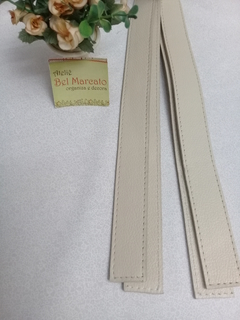 Alça para bolsa couro legítimo + couro eco cores 60 cm 1 par - Ateliê Bel Marcato