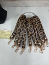 Alça de bolsa alça cluth animal print com mosquetão 16 cm