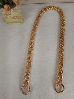 Alça para bolsa de corrente dourada grossa 55 cm - Ateliê Bel Marcato