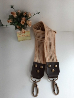 Alça para bolsa de crochê em PROMOÇÃO até 84 cm detalhe ponta - comprar online