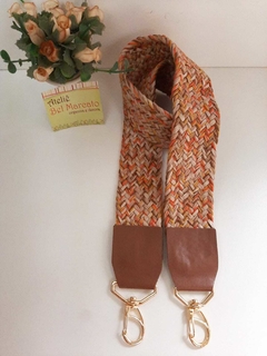 Alça para bolsa de crochê PROMOÇÃO até 78cm ferragens douradas - loja online