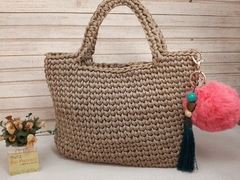 Chaveiro para bolsa pompom com pedras de resina Lindo! - comprar online