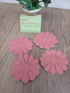 Flor de couro legítimo margarida CORES pacote com 4 peças - Ateliê Bel Marcato