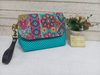 Bolsinha cluth mini bag com alça de couro LINDA