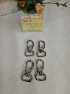 Mosquetão para bolsa de 1,5 cm pacote com 4 peças - Ateliê Bel Marcato
