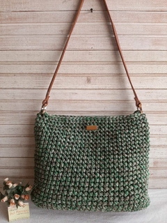 Bolsa feminina de crochê grande alça caramelo Ref 116 - comprar online