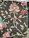 Tecido importado estampado floral grande tricoline 50 x 50 cm marrom