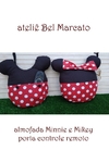 Molde almofada Minnie e Mikey porta controle remoto