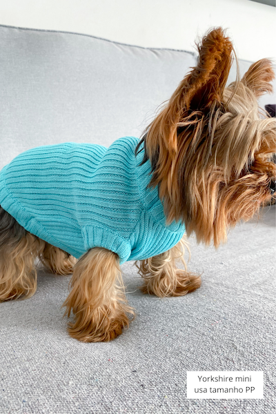 Suéter PET Azul Turquesa