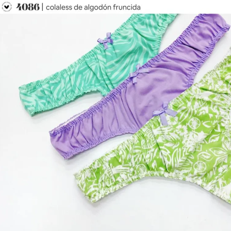 Vintage 4086 Pack x 3 cola less fruncida Venessia